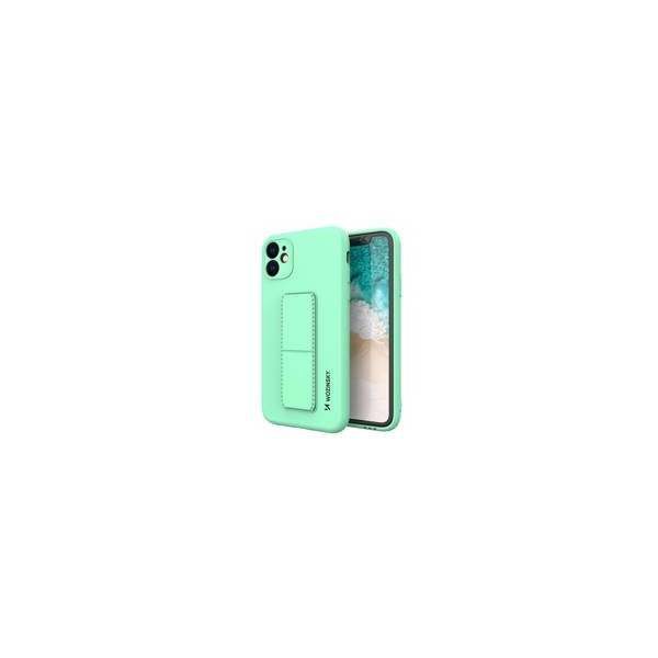 Калъф
  Wozinsky Kickstand Case flexible silicone cover with a stand iPhone 12 mini
  mint
