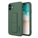 Калъф
  Wozinsky Kickstand Case flexible silicone cover with a stand iPhone 12 mini
  dark green