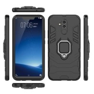 Удароустойчив Калъф с Поставка Ring Armor Kickstand Tough Rugged Cover за Huawei Mate 20 Lite, Черен