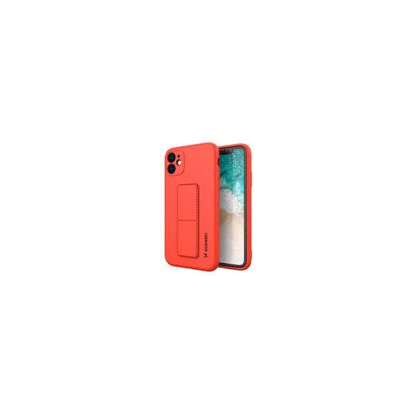 Калъф
  Wozinsky Kickstand Case flexible silicone cover with a stand iPhone 12 Pro
  red