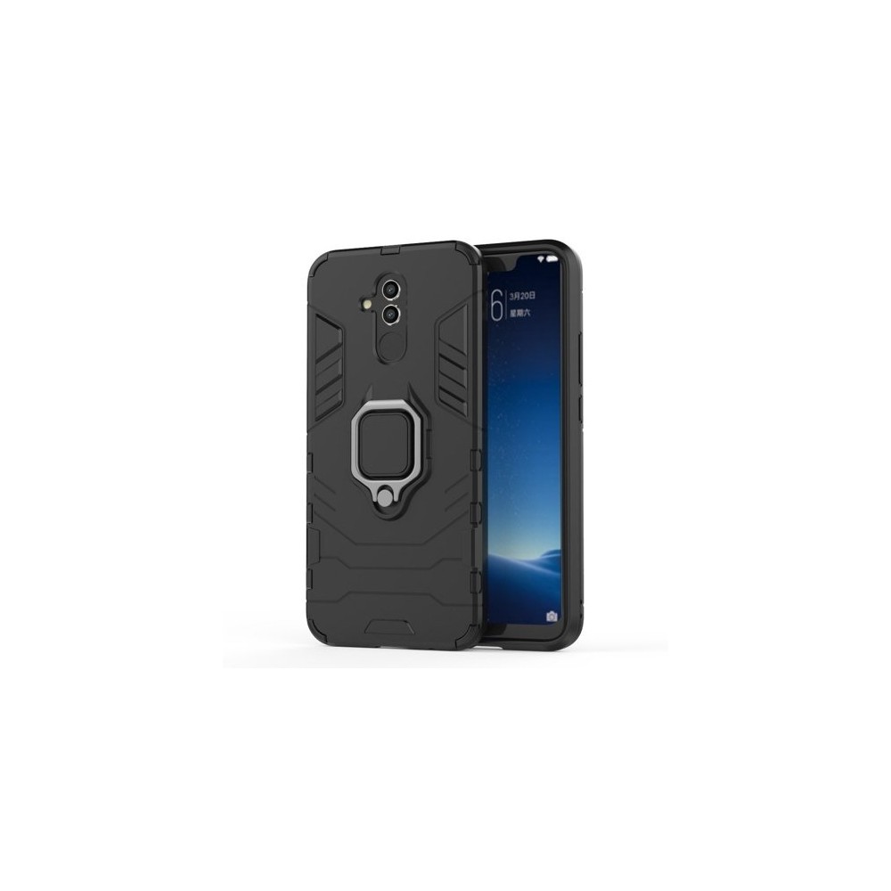Удароустойчив Калъф с Поставка Ring Armor Kickstand Tough Rugged Cover за Huawei Mate 20 Lite, Черен