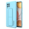 Калъф
  Wozinsky Kickstand Case flexible silicone cover with a stand Samsung Galaxy
  A42 5G light blue