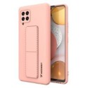 Калъф
  Wozinsky Kickstand Case flexible silicone cover with a stand Samsung Galaxy
  A42 5G pink