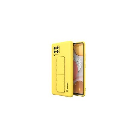 Калъф
  Wozinsky Kickstand Case flexible silicone cover with a stand Samsung Galaxy
  A42 5G yellow