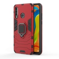 Удароустойчив Калъф с Поставка Ring Armor Kickstand Tough Rugged Cover за Huawei P30 Lite, Червен