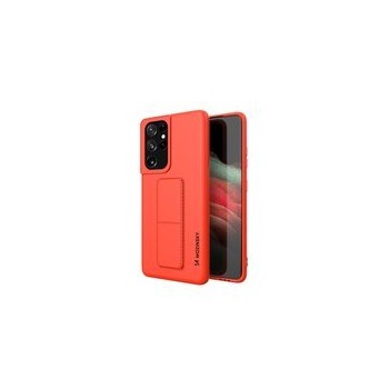 Калъф
  Wozinsky Kickstand Case flexible silicone cover with a stand Samsung Galaxy
  S21 Ultra 5G red