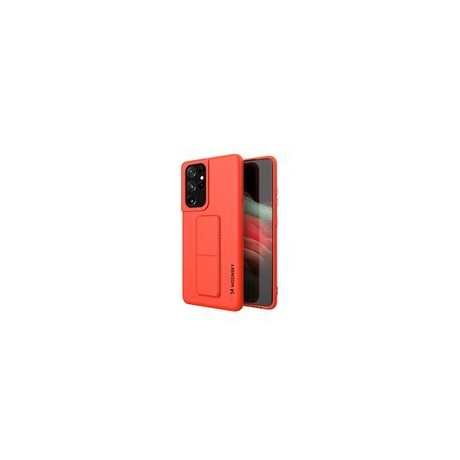 Калъф
  Wozinsky Kickstand Case flexible silicone cover with a stand Samsung Galaxy
  S21 Ultra 5G red