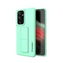 Калъф
  Wozinsky Kickstand Case flexible silicone cover with a stand Samsung Galaxy
  S21 Ultra 5G mint