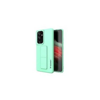 Калъф
  Wozinsky Kickstand Case flexible silicone cover with a stand Samsung Galaxy
  S21 Ultra 5G mint