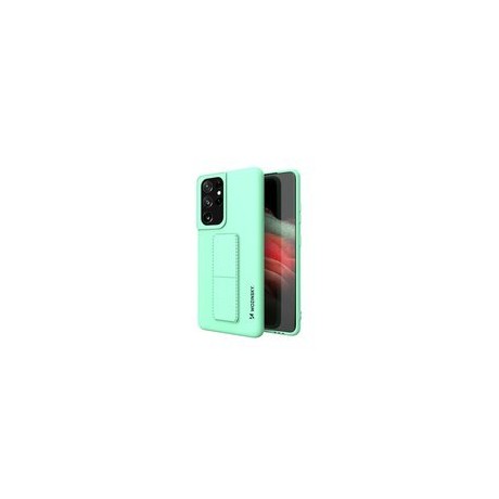 Калъф
  Wozinsky Kickstand Case flexible silicone cover with a stand Samsung Galaxy
  S21 Ultra 5G mint