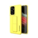 Калъф
  Wozinsky Kickstand Case flexible silicone cover with a stand Samsung Galaxy
  S21 Ultra 5G yellow