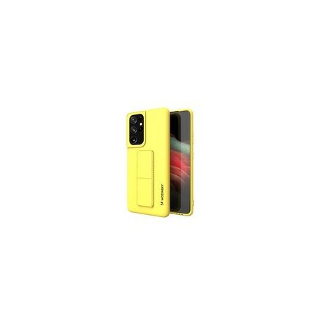 Калъф
  Wozinsky Kickstand Case flexible silicone cover with a stand Samsung Galaxy
  S21 Ultra 5G yellow
