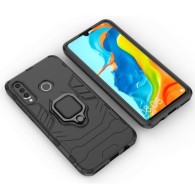 Удароустойчив Калъф с Поставка Ring Armor Kickstand Tough Rugged Cover за Huawei P30 Lite, Черен