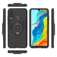 Удароустойчив Калъф с Поставка Ring Armor Kickstand Tough Rugged Cover за Huawei P30 Lite, Черен