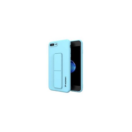 Калъф
  Wozinsky Kickstand Case flexible silicone cover with a stand iPhone 8 Plus /
  iPhone 7 Plus light blue