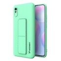 Калъф
  Wozinsky Kickstand Case flexible silicone cover with a stand Xiaomi Redmi
  Note 9 Pro / Redmi Note 9S mint