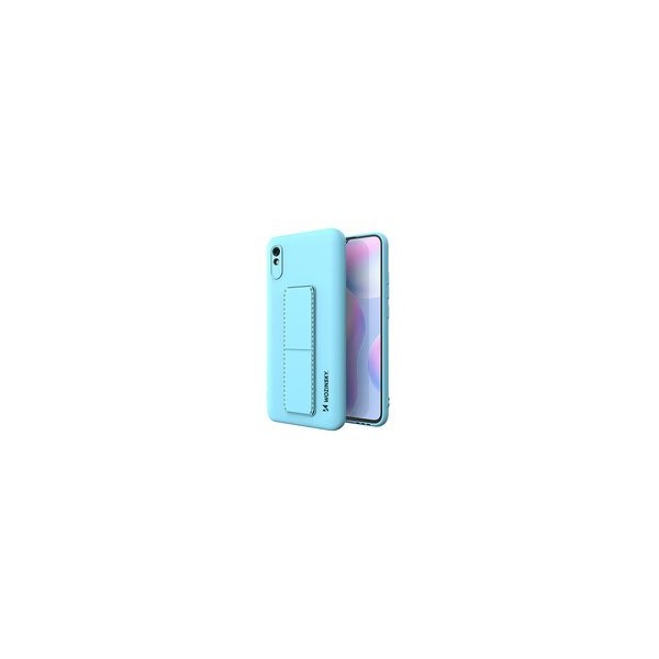 Калъф
  Wozinsky Kickstand Case flexible silicone cover with a stand Xiaomi Redmi
  Note 9 Pro / Redmi Note 9S light blue