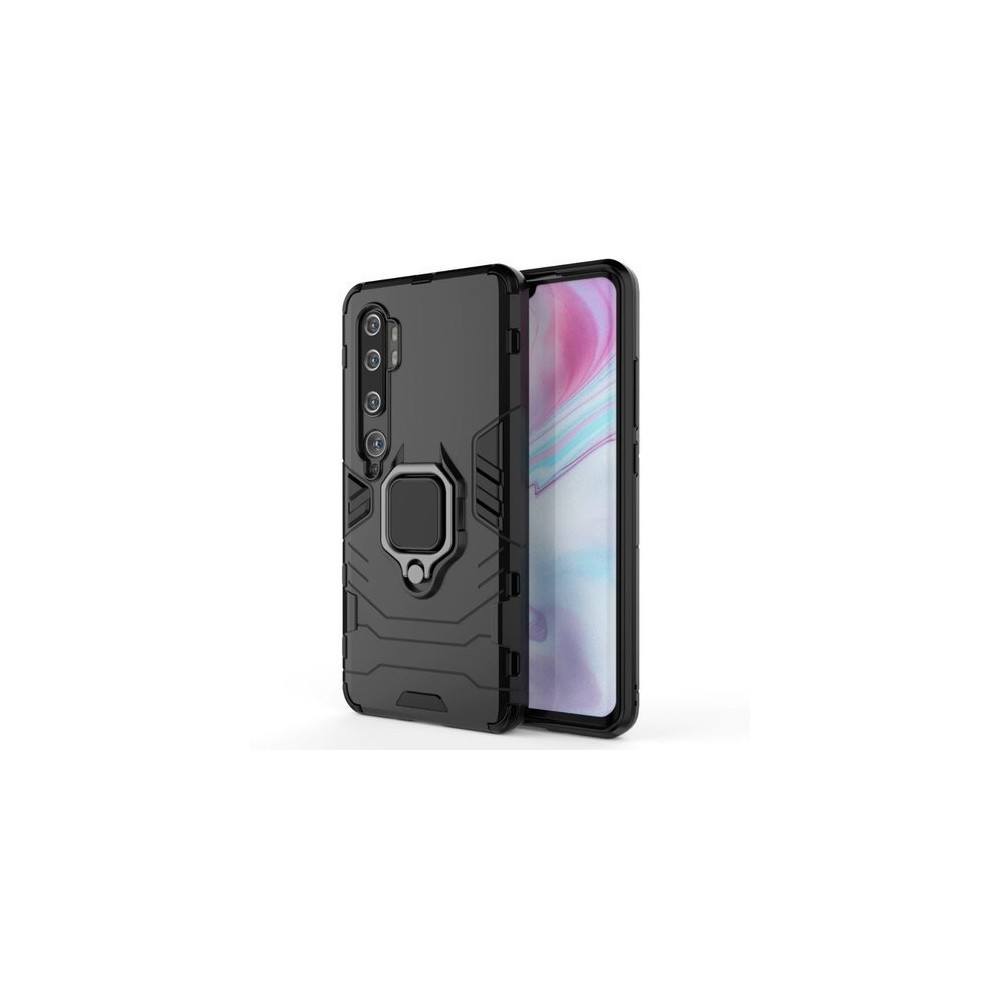 Удароустойчив Калъф с Поставка Ring Armor Kickstand Tough Rugged Cover за Xiaomi Mi Note 10 / Mi Note 10 Pro / Mi CC9 Pro, Черен