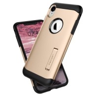 Spigen Slim Armor хибриден кейс с най-висока степен на защита за iPhone Xr, Champagne Gold