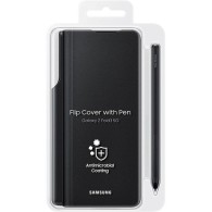 Калъф Samsung EF-FF92PCBEGEE за Galaxy Z Fold 3 + Leather Flip Cover + SPen, Black