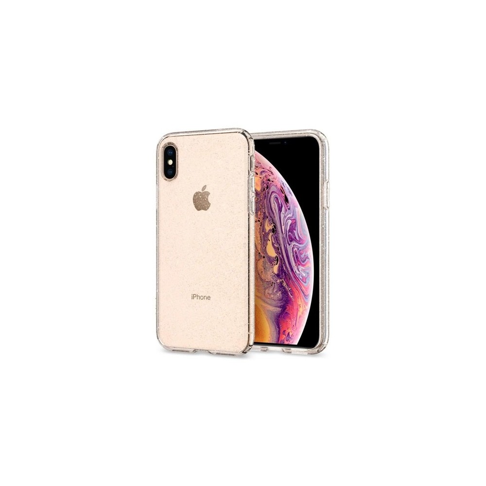 Spigen Liquid Crystal тънък силиконов (TPU) калъф за iPhone X/Xs, Glitter Crystal