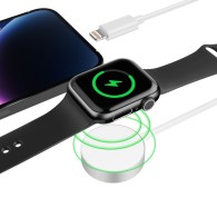 Зарядно Tech-Protect UltraBoost за Apple Watch, 2in1 Magnetic Charging кабел & Lightning, 1.5m, White