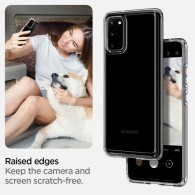 Spigen Ultra Hybrid хибриден кейс с най-висока степен на защита за Samsung Galaxy S20 Ultra, Crystal Clear