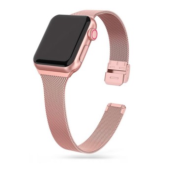 Каишка TECH-PROTECT THIN MILANESE за APPLE WATCH 4/5/6/7/SE (38/40/41 MM), Rose gold