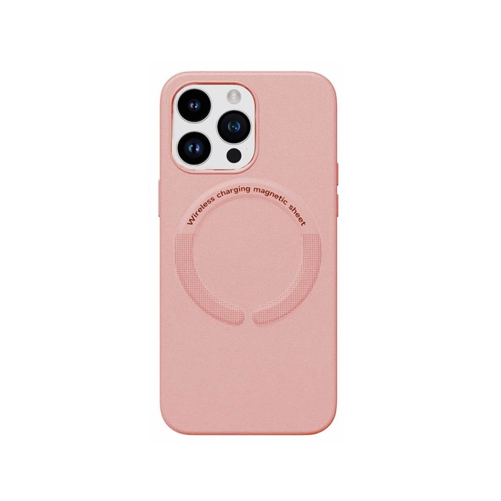 Калъф fixGuard MagSafe Premium Leather за iPhone 14 Pro, Light Pink