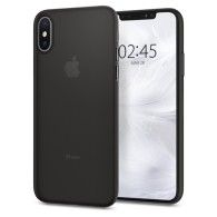 Spigen Airskin тънък силиконов (TPU) калъф за iPhone X/Xs, Black