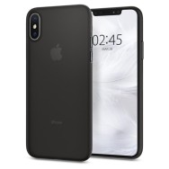 Spigen Airskin тънък силиконов (TPU) калъф за iPhone X/Xs, Black