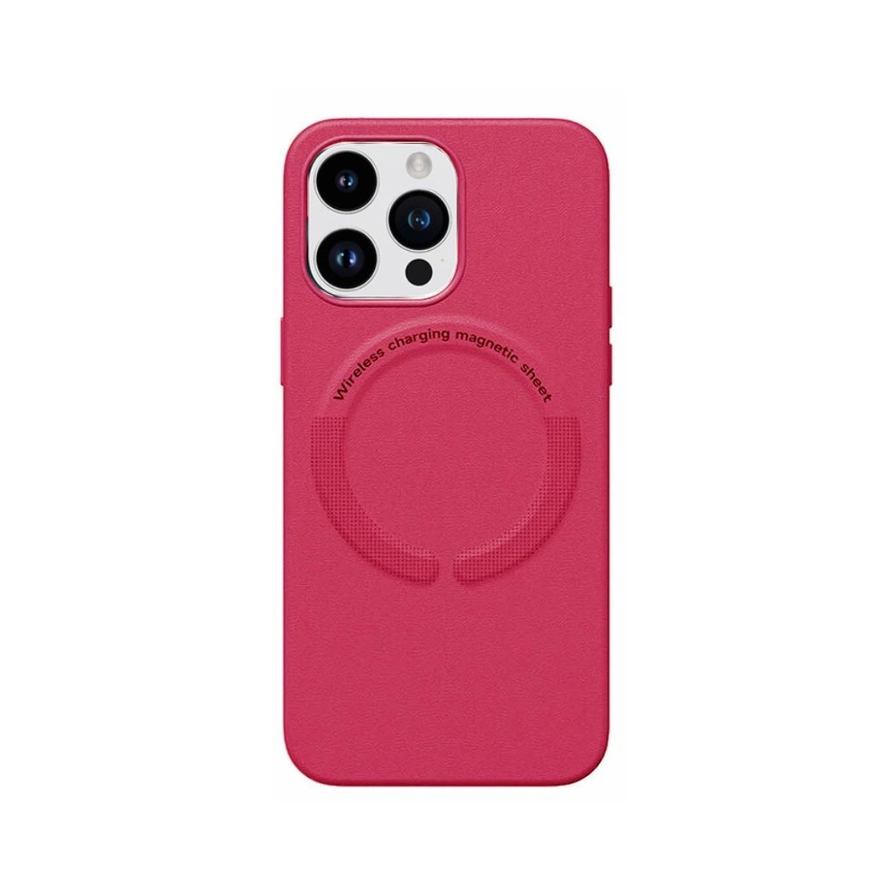 Калъф fixGuard MagSafe Premium Leather за iPhone 14 Plus, Pink