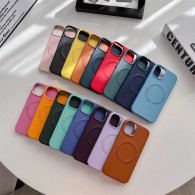 Калъф fixGuard MagSafe Premium Leather за iPhone 14, Black