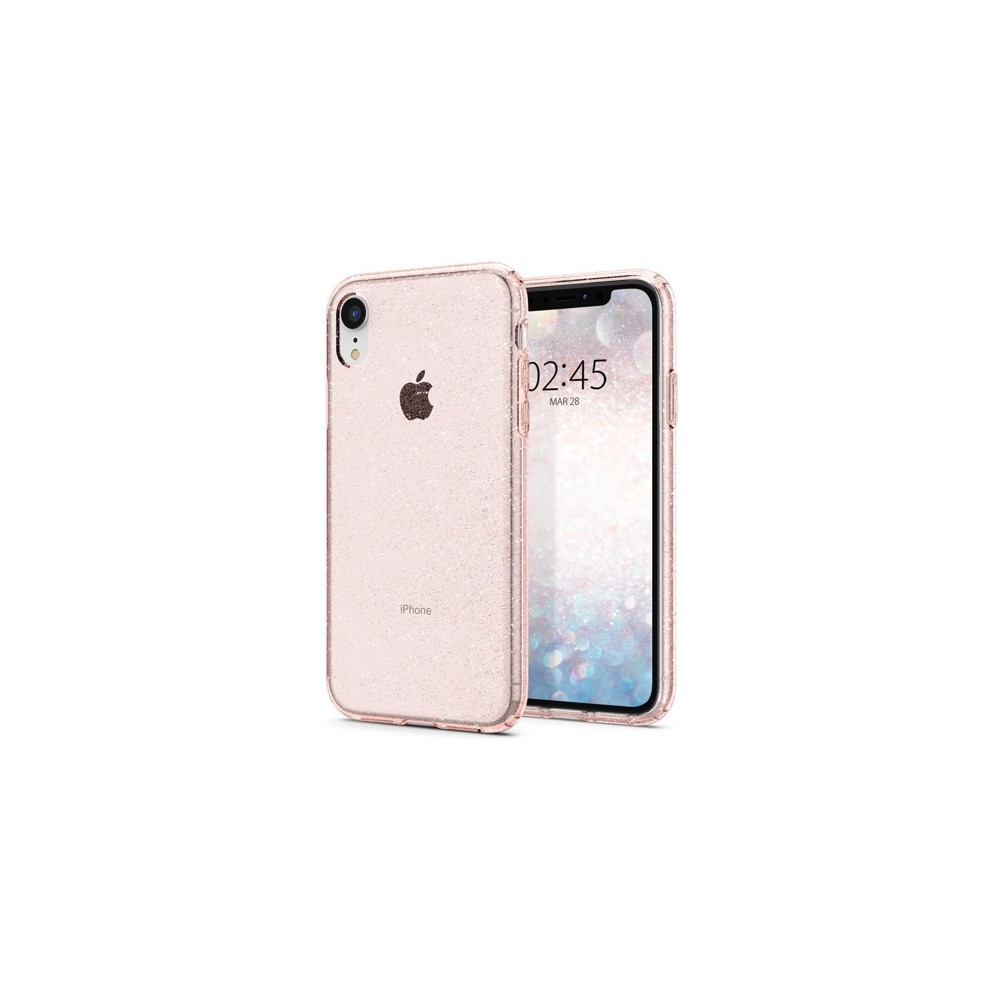 Spigen Liquid Crystal тънък силиконов (TPU) калъф за iPhone XR, Glitter Rose
