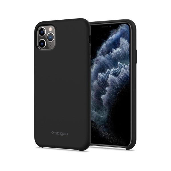 Spigen Silicone Fit Iphone 11 Pro Max, Black