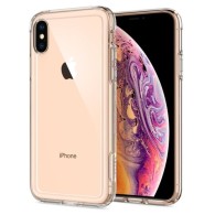 Spigen Crystal Hybrid хибриден кейс с най-висока степен на защита за iPhone Xs Max, Crystal Clear