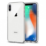 Spigen Liquid Crystal хибриден кейс с най-висока степен на защита за iPhone X/Xs, Crystal Clear