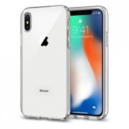 Spigen Liquid Crystal хибриден кейс с най-висока степен на защита за iPhone X/Xs, Crystal Clear
