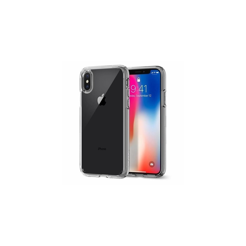 Spigen Ultra Hybrid хибриден кейс с най-висока степен на защита за iPhone X/Xs, Crystal Clear