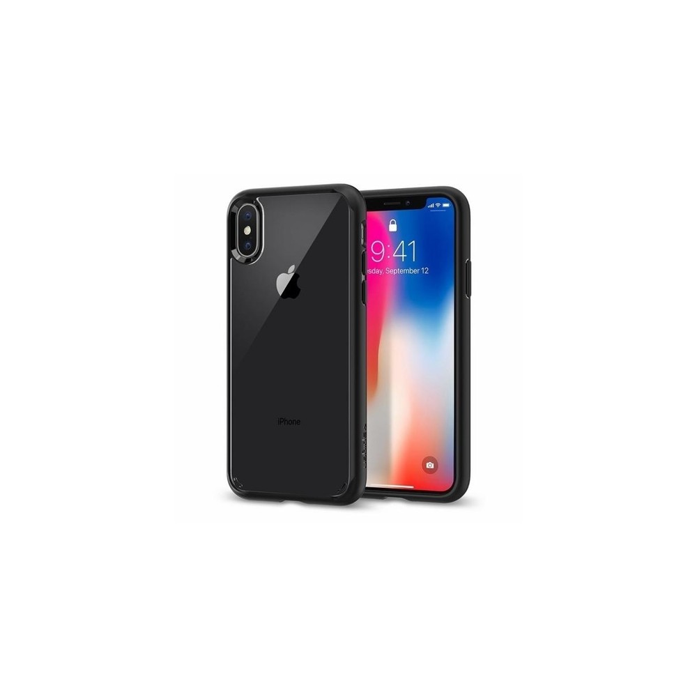 Spigen Ultra Hybrid хибриден кейс с най-висока степен на защита за iPhone X/Xs, Matte Black