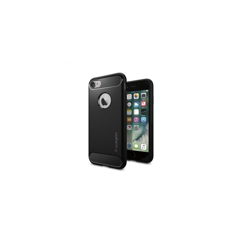 Spigen Rugged Armor удароустойчив силиконов (TPU) калъф iPhone 7/8, Black