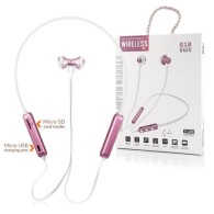 Слушалки Bluetooth Stereo Dragon G18 Running Sport Neckband , Wireless, Розово злато