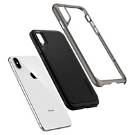 Spigen Neo Hybrid хибриден кейс с най-висока степен на защита за iPhone Xs Max, Gunmetal