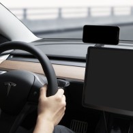 Безжично Зарядно и Стойка Spigen ITT90W, Onetap Magnetic Magsafe за Tesla Model 3 / Y / X / S, Ford Mustang Mach E, Black