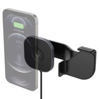 Безжично Зарядно и Стойка Spigen ITT90W, Onetap Magnetic Magsafe за Tesla Model 3 / Y / X / S, Black