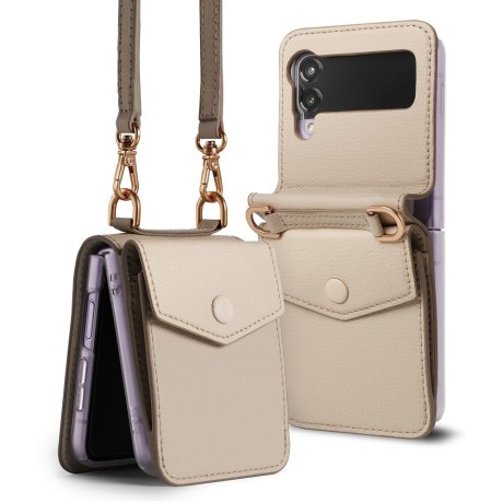 Калъф Ringke Signature Leather Gold Series за Samsung Galaxy Z Flip 3, Gold