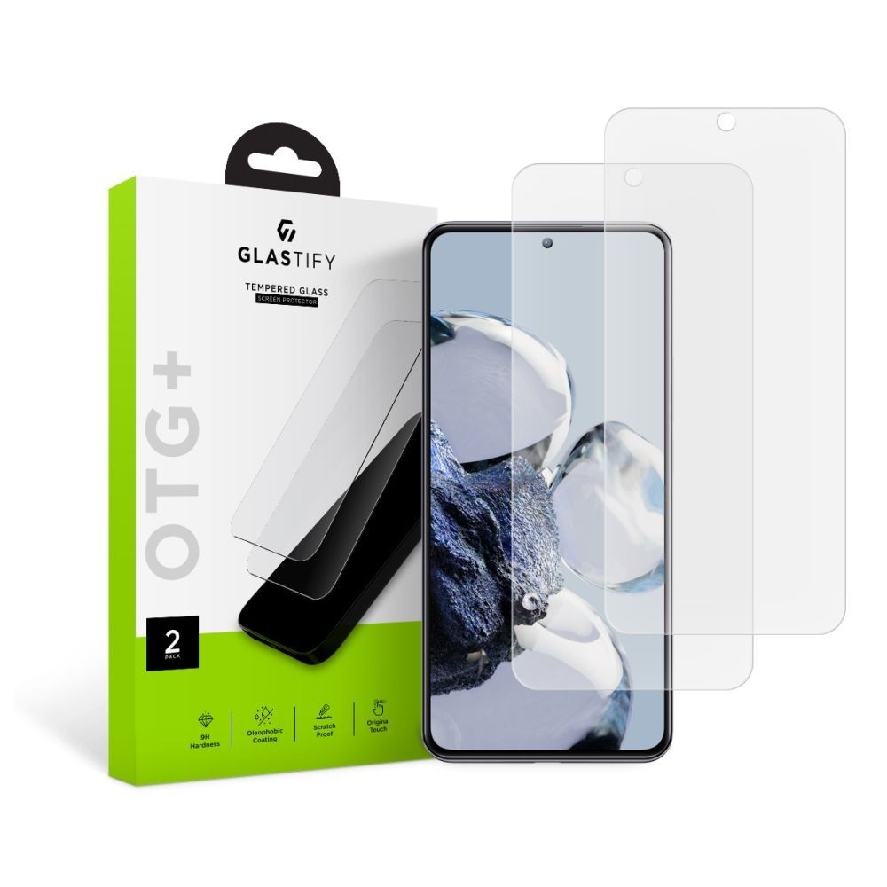 Стъклен Протектор GLASTIFY OTG+ 2бр. за Xiaomi 12T / 12T Pro, Clear