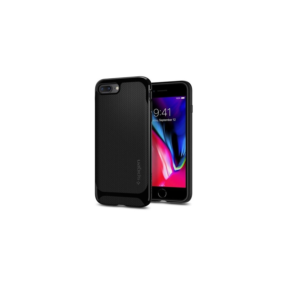 Spigen Neo Hybrid Herringbone хибриден кейс с най-висока степен на защита за iPhone 7/8 Plus, Shiny Black