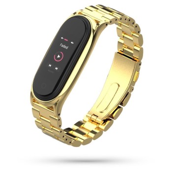 Каишка TECH-PROTECT STAINLESS за XIAOMI MI SMART BAND 5/6/6 NFC, Gold