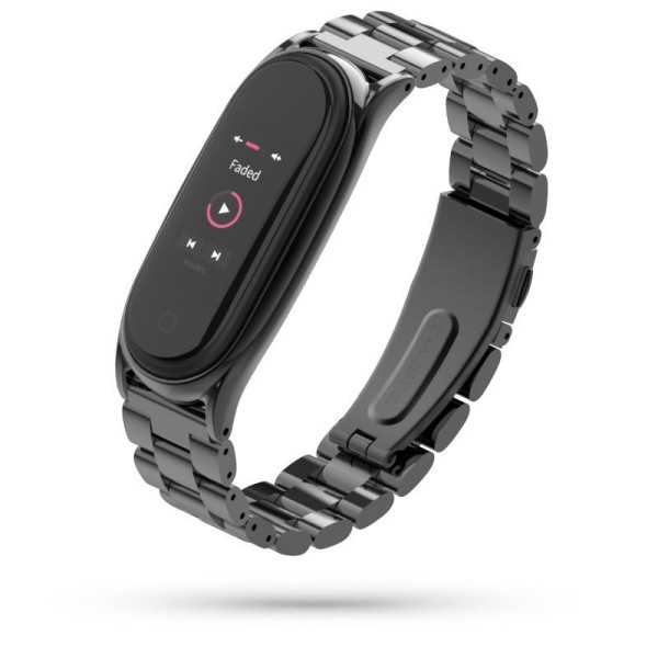 Каишка TECH-PROTECT STAINLESS за XIAOMI MI SMART BAND 5/6/6 NFC, Черен